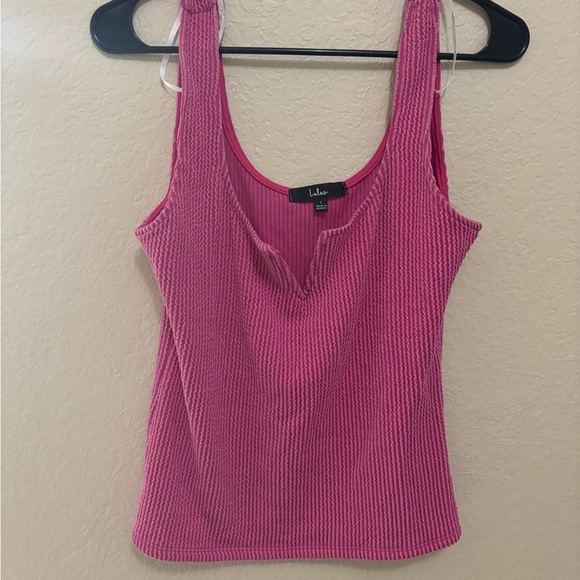 Lulus Tops - Pink Ribbed Tank